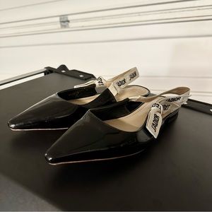 J'Adior Patent Leather Slingback Flats